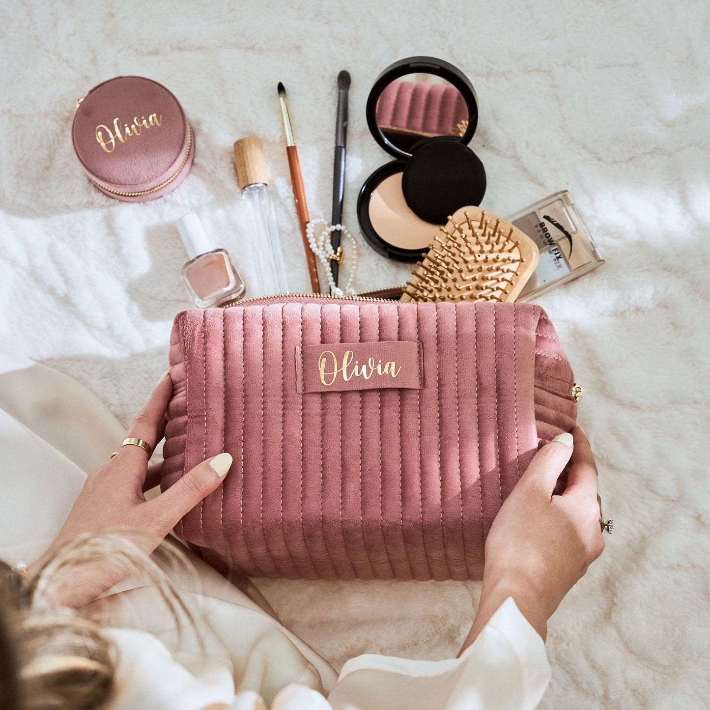 BellaVita – Personalisierte Make-up Tasche aus feinsten Samt